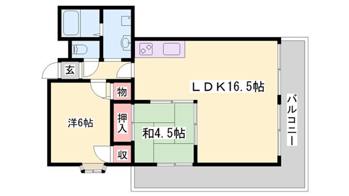 ハッピーコートさんわ 4階 2LDK 賃貸物件詳細