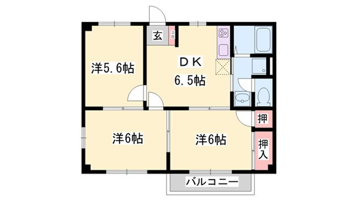 ファミールＦ 1階 3DK 賃貸物件詳細