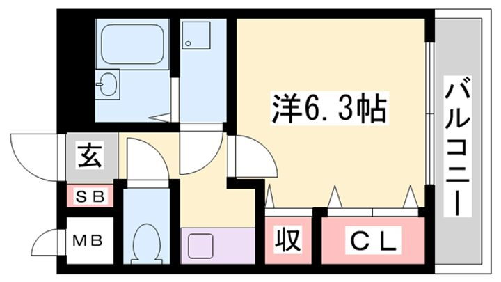 サンセール 2階 1K 賃貸物件詳細