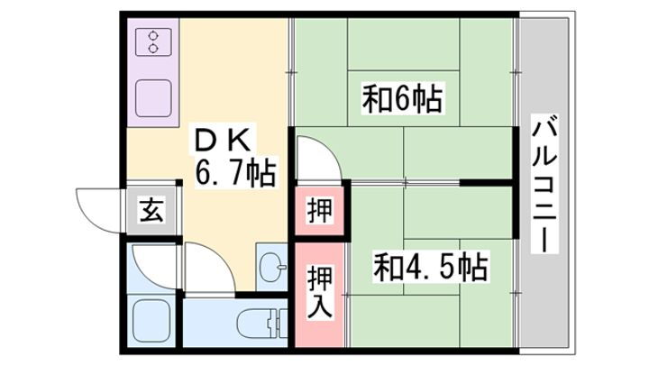 井貫マンション 1階 2DK 賃貸物件詳細