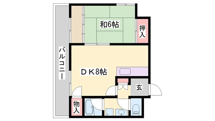 グランドハイツ 5階 1DK 賃貸物件詳細