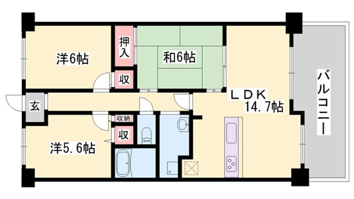 グレーシィ姫路白浜の宮 11階 3LDK 賃貸物件詳細