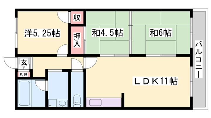 エバーシャイン 2階 3LDK 賃貸物件詳細