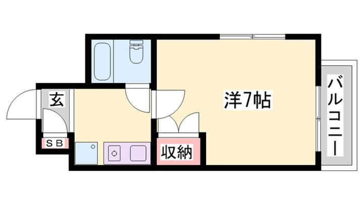プレアール姫路龍野町 4階 1K 賃貸物件詳細