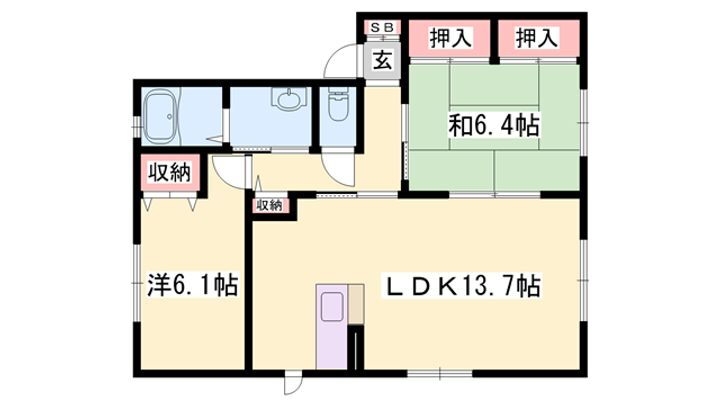 Ｔｗｉｎ　Ｔ　Ｃｏｕｒｔ 1階 2LDK 賃貸物件詳細