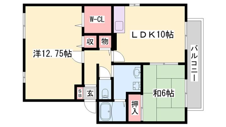 メゾンドファミーユ　Ａ棟 1階 2LDK 賃貸物件詳細