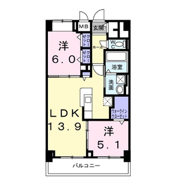 ＫＵＮＩＯ 1階 2LDK 賃貸物件詳細