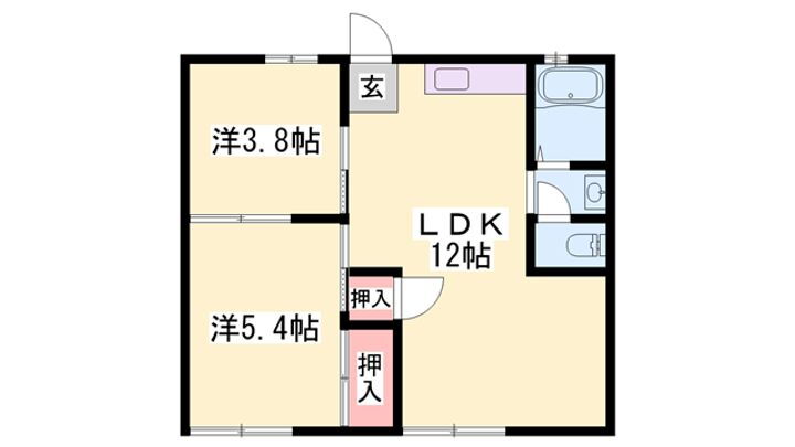 ファミーユ金澤 2階 2LDK 賃貸物件詳細