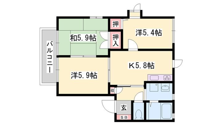 ディアスあこちこ 2階 3K 賃貸物件詳細