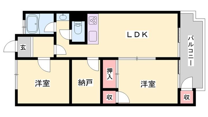 グローバル御国マンション 2階 2SLDK 賃貸物件詳細