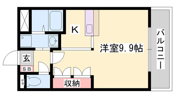 パピルス黒川 2階 1K 賃貸物件詳細