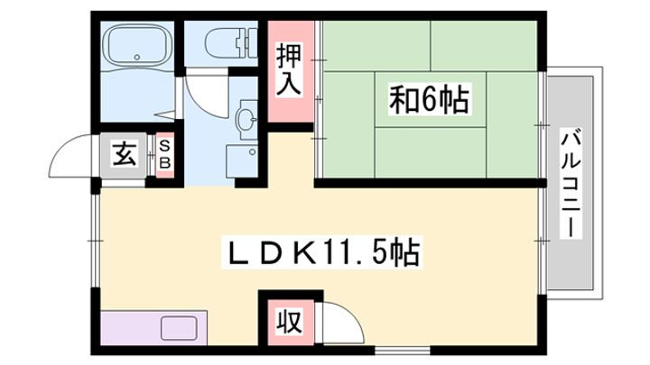 メゾンＴ２　Ｂ棟 2階 1LDK 賃貸物件詳細