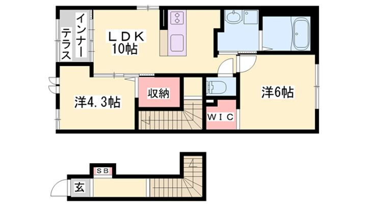 グリーンハーベスト 2階 2LDK 賃貸物件詳細