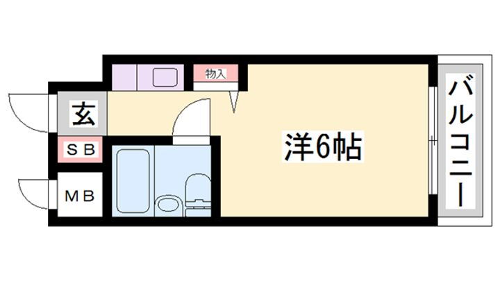 サニーパレス花北 3階 1K 賃貸物件詳細