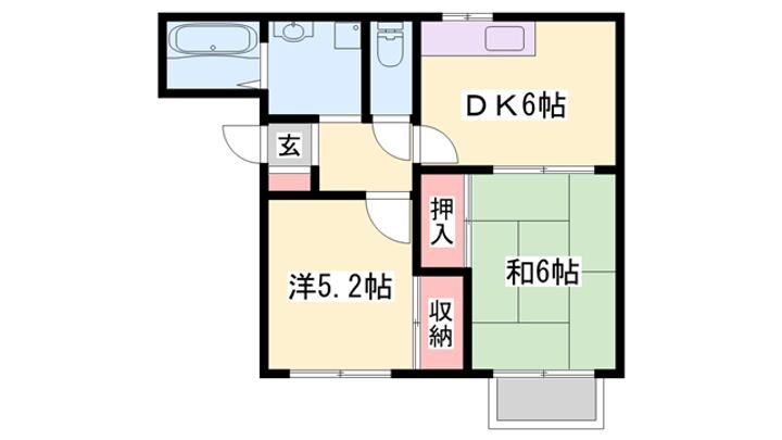 メゾン１号館Ｂ 1階 2DK 賃貸物件詳細