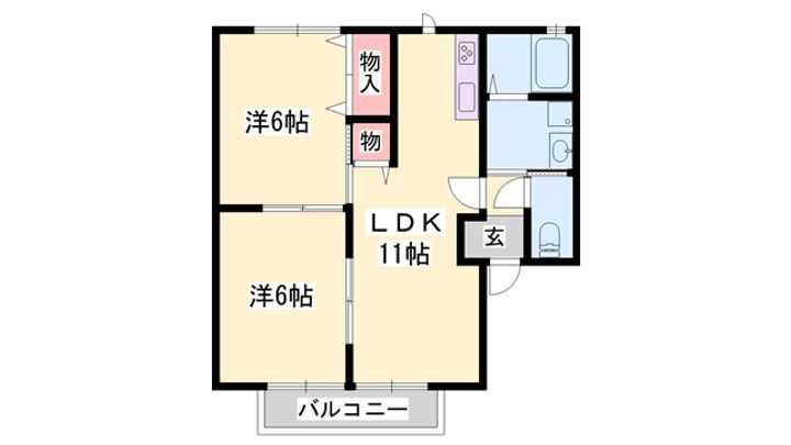 レトア東南 1階 2LDK 賃貸物件詳細