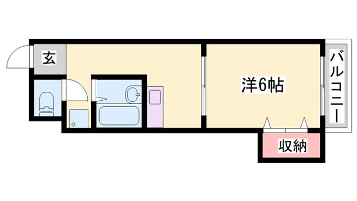 レジデンス西庄 3階 1DK 賃貸物件詳細