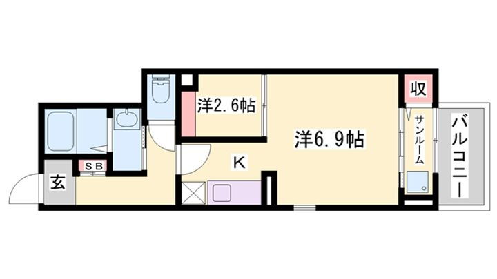 フィオーレ西庄Ａ 1階 1K 賃貸物件詳細