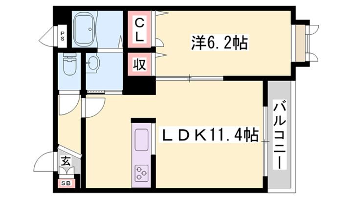 カルムリー福崎Ｃ 1階 1LDK 賃貸物件詳細
