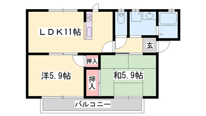 リバーハイツ 2階 2LDK 賃貸物件詳細