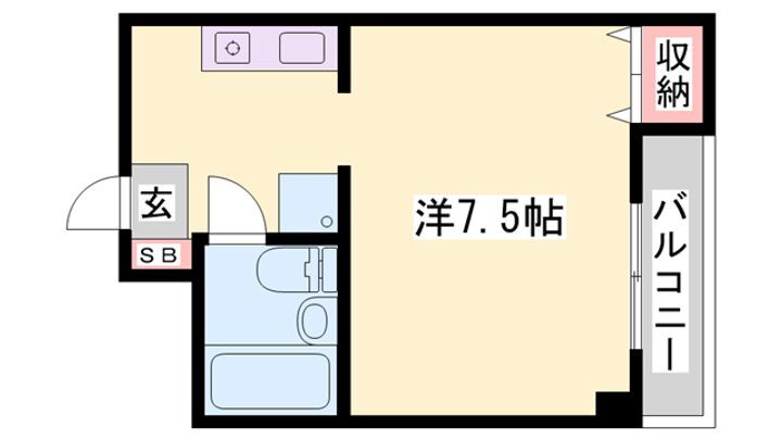 ジュネス船場 4階 1K 賃貸物件詳細