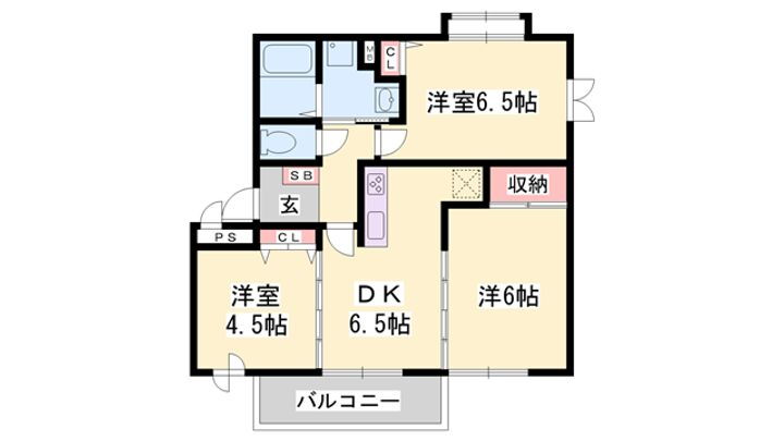 サンフレッチェＡ 2階 3DK 賃貸物件詳細