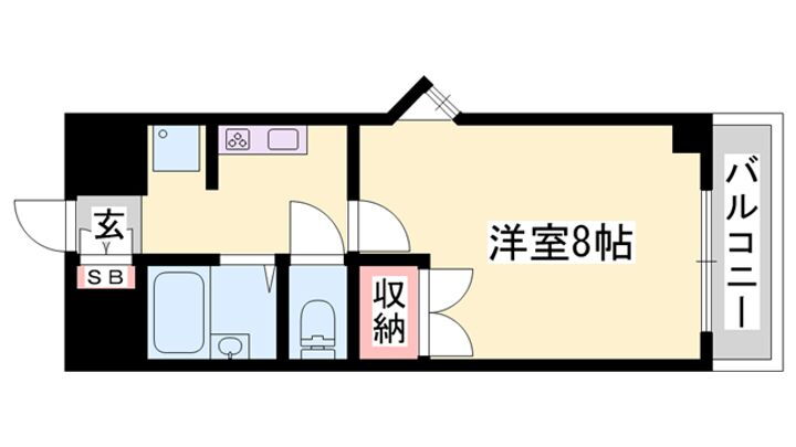 メゾンデール本町 9階 1K 賃貸物件詳細