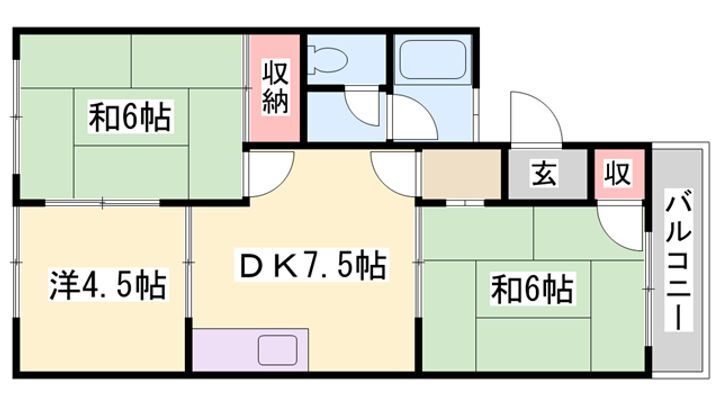 浜の宮スカイハイツ 2階 3DK 賃貸物件詳細