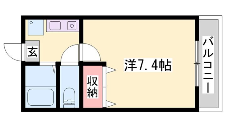 アムールＭＩ中地Ⅰ 3階 1K 賃貸物件詳細