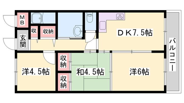 プチシャトウ 1階 3DK 賃貸物件詳細