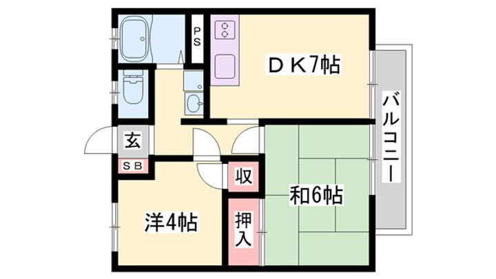 塚本ハイツ 2階 2DK 賃貸物件詳細