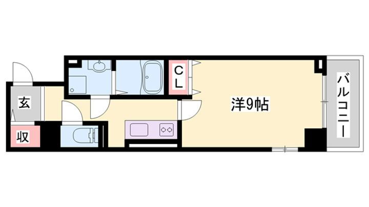 ジラソーレ花影 3階 1K 賃貸物件詳細