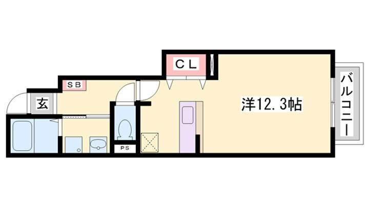 アンソレイエ・Ｓ 1階 1K 賃貸物件詳細