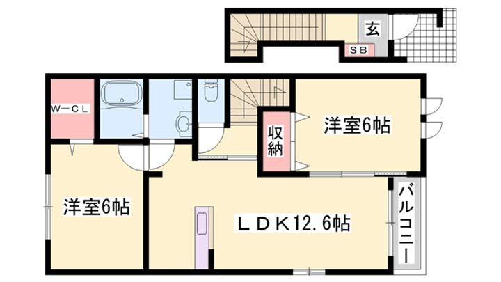 アン・グランジェ 2階 2LDK 賃貸物件詳細