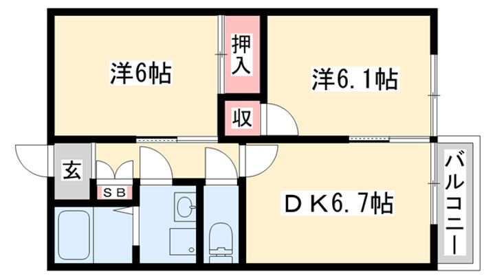 エスポワール赤坂 1階 2DK 賃貸物件詳細