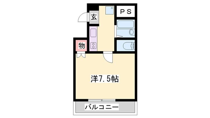 ルークレジデンス姫路Ⅲ 7階 1K 賃貸物件詳細