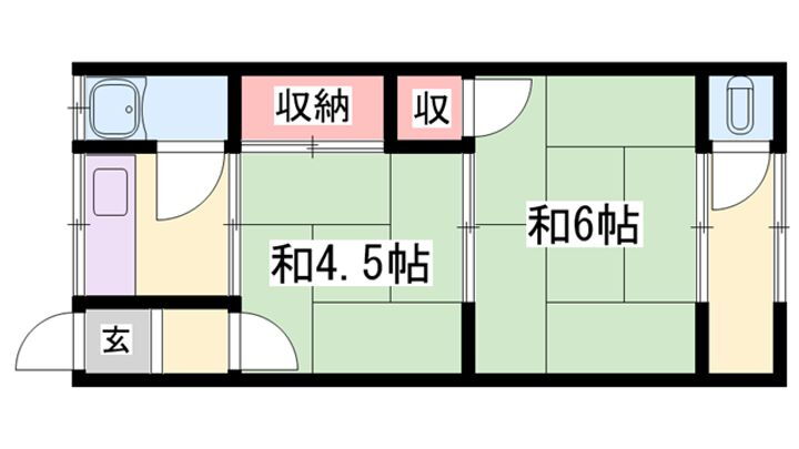 浜口荘 1階 2K 賃貸物件詳細