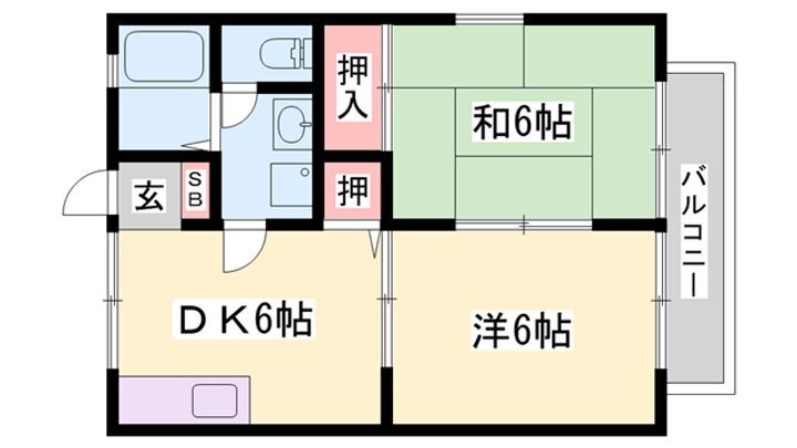 ハビテーションゆめさき 2階 2DK 賃貸物件詳細