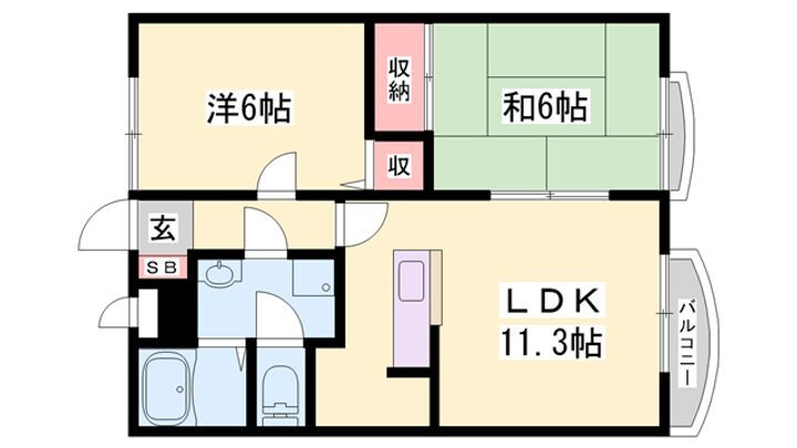 Ｆｏｒｔｕｎａ 2階 2LDK 賃貸物件詳細