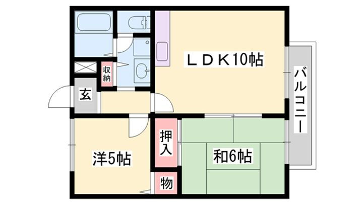 サンエクレールＡ棟 1階 2LDK 賃貸物件詳細