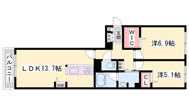 シャーメゾン城北伊伝居 1階 2LDK 賃貸物件詳細