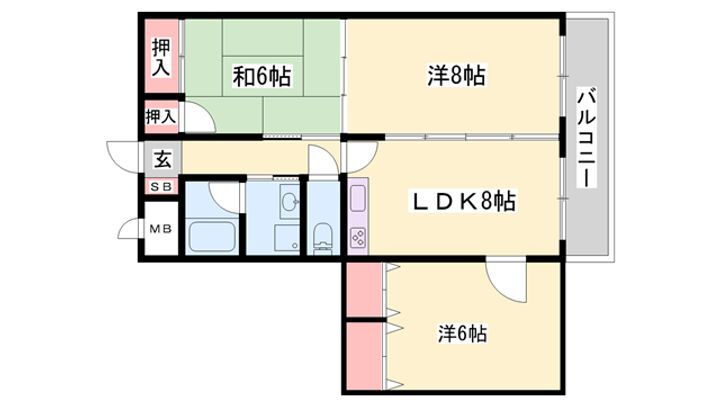 青山ＮＫマンション 4階 2DK 賃貸物件詳細