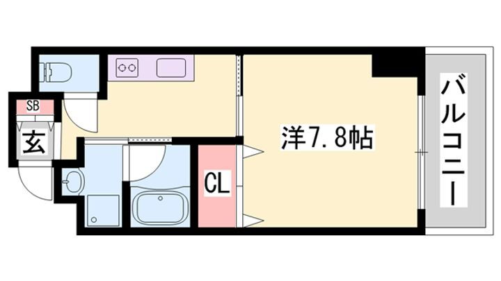エクセル姫路 4階 1K 賃貸物件詳細