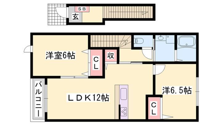 ハーモニーＡ 2階 2LDK 賃貸物件詳細