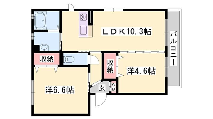 ＰＡＲＡＤＯＲＥＳ（パラドール） 1階 2LDK 賃貸物件詳細