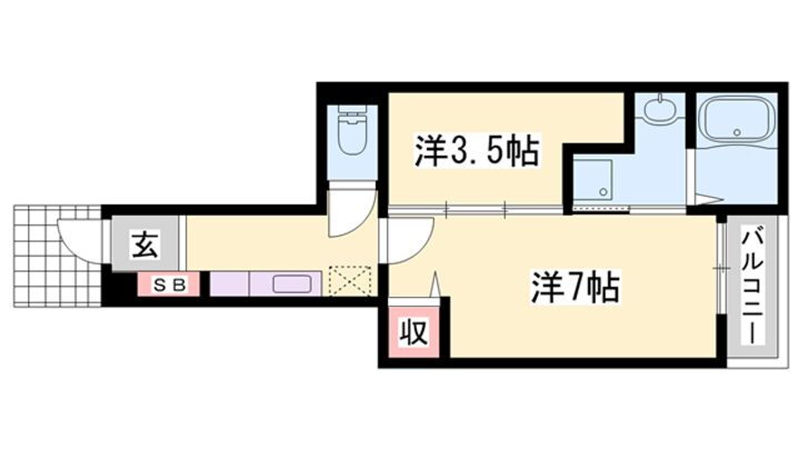 玲巧ハイツ八丁 1階 1SK 賃貸物件詳細