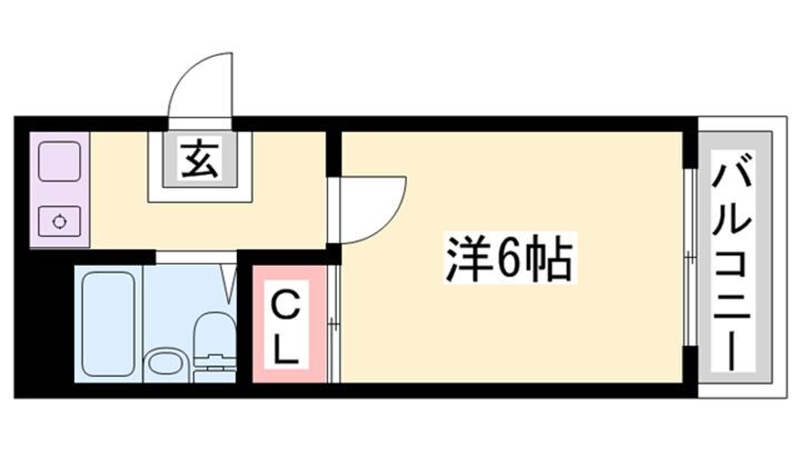 兵庫県姫路市北条梅原町 姫路駅 1K マンション 賃貸物件詳細