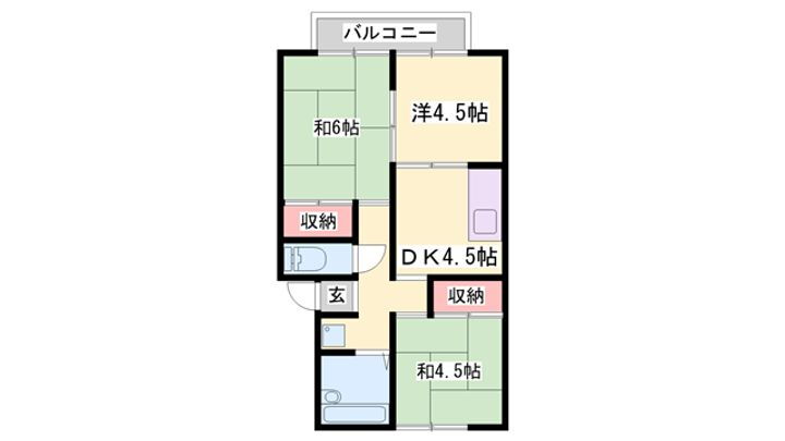 兵庫県赤穂郡上郡町山野里 上郡駅 3DK アパート 賃貸物件詳細