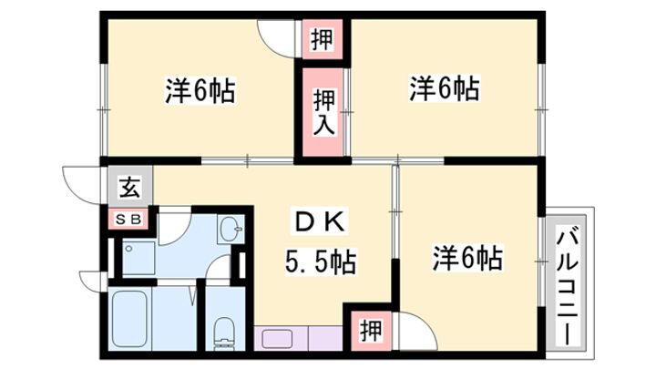 兵庫県加古川市加古川町備後 尾上の松駅 3DK アパート 賃貸物件詳細