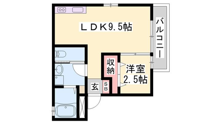 ルミエール神屋町 1階 1DK 賃貸物件詳細